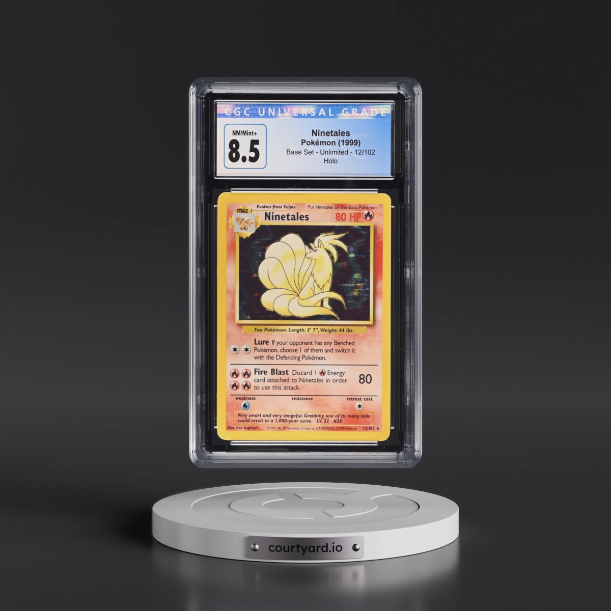 1999 Base Set #12/102 Ninetales - Holo (CGC 8.5 NM-MT+)