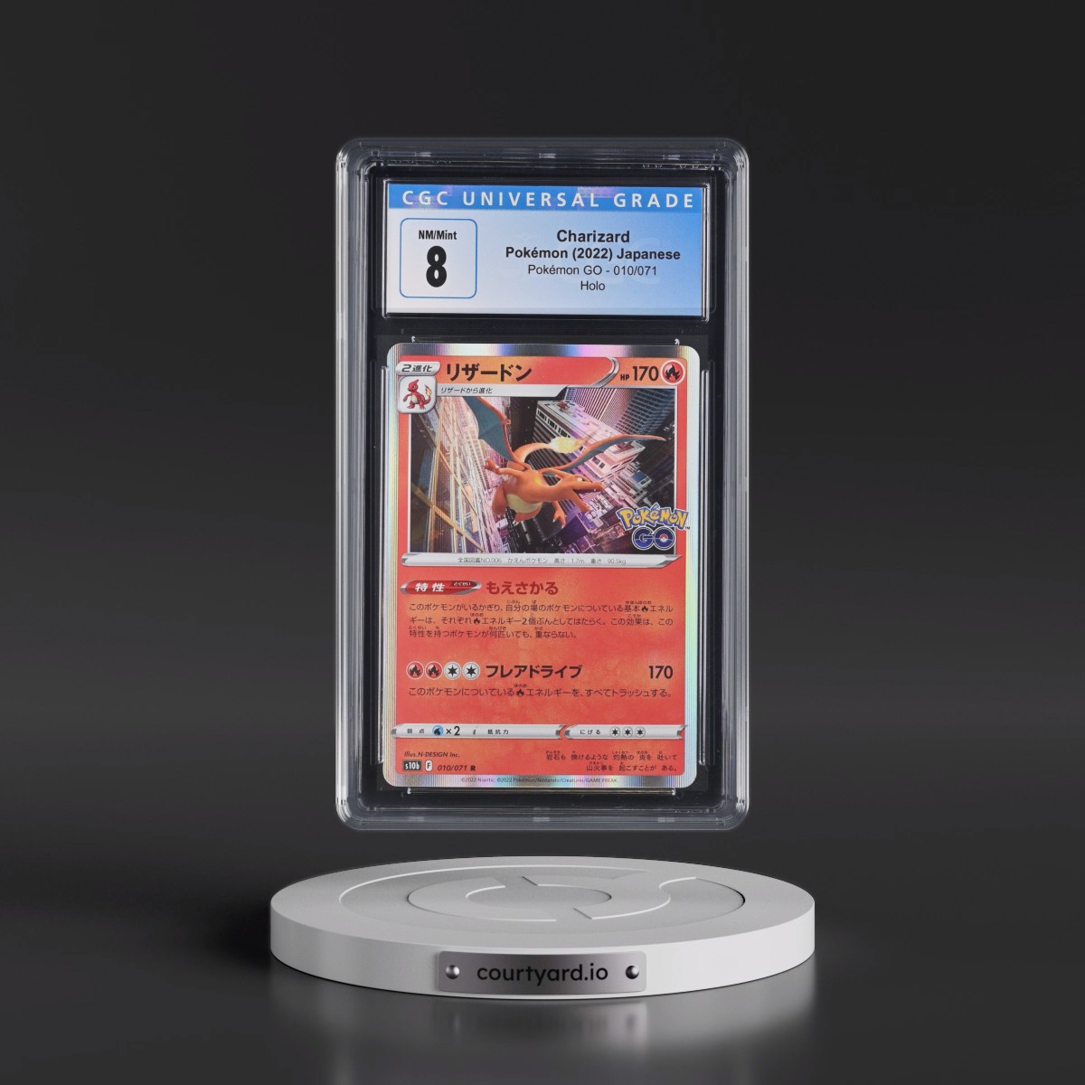 2022 Pokémon GO #010/071 Charizard - Holo (CGC 8 NM-MT)
