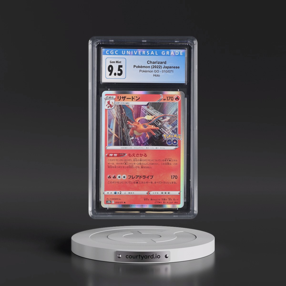 2022 Pokémon GO #010/071 Charizard - Holo (CGC 10 GEM MINT)