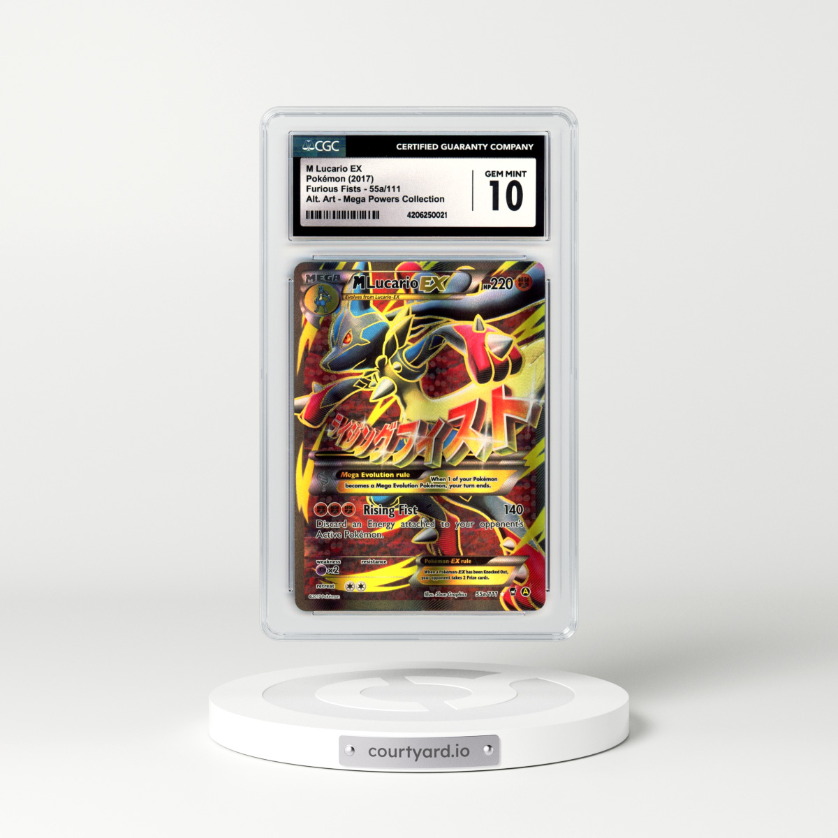 2017 Furious Fists #55a M Lucario EX - Full Art Holo (CGC 10 GEM MINT)