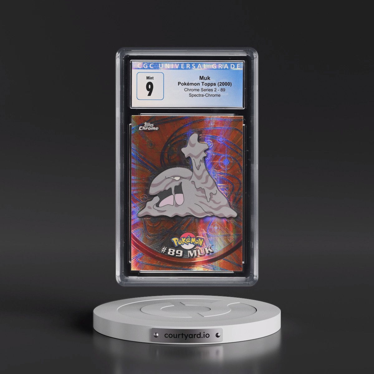 2000 Chrome Series 2 #89 Muk - Spectra-Chrome (On Back of Card) (Topps Chrome Stamp on Front of Card) (CGC 9 MINT)
