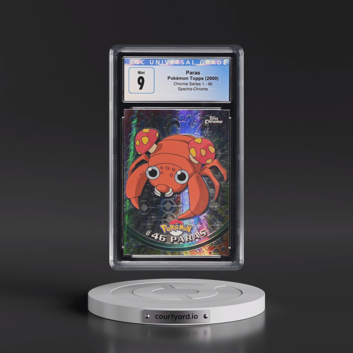 2000 Chrome Series 1 #46 Paras - Spectra-Chrome (On Back of Card) (Topps Chrome Stamp on Front of Card) (CGC 9 MINT)