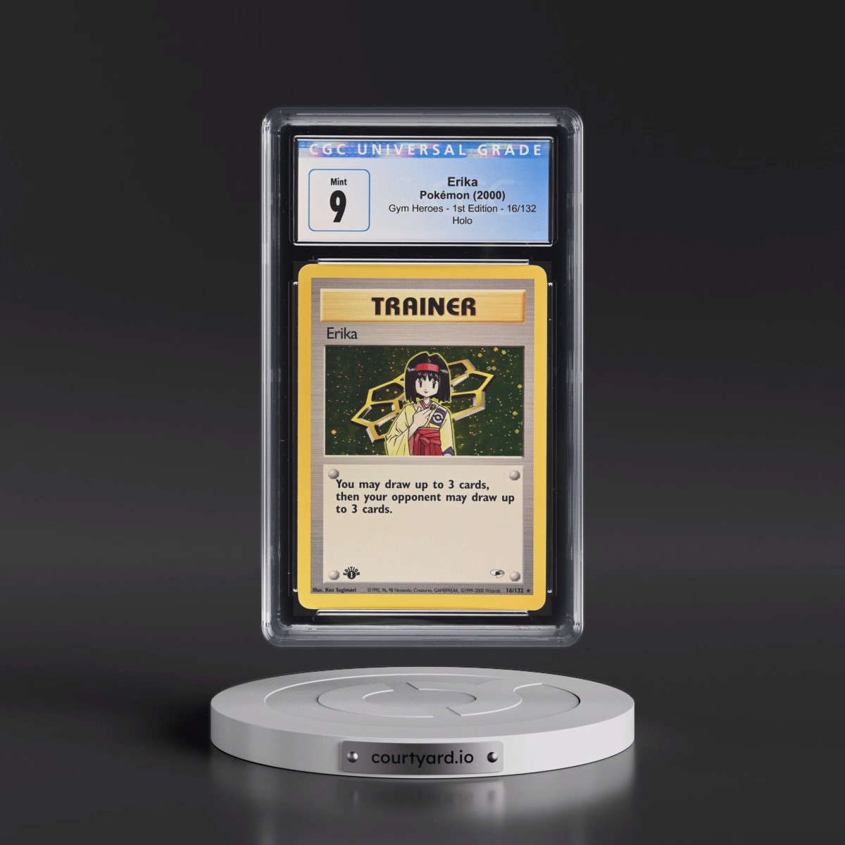 2000 Gym Heroes #16/132 Erika - 1st Edition Holo (CGC 9 MINT)