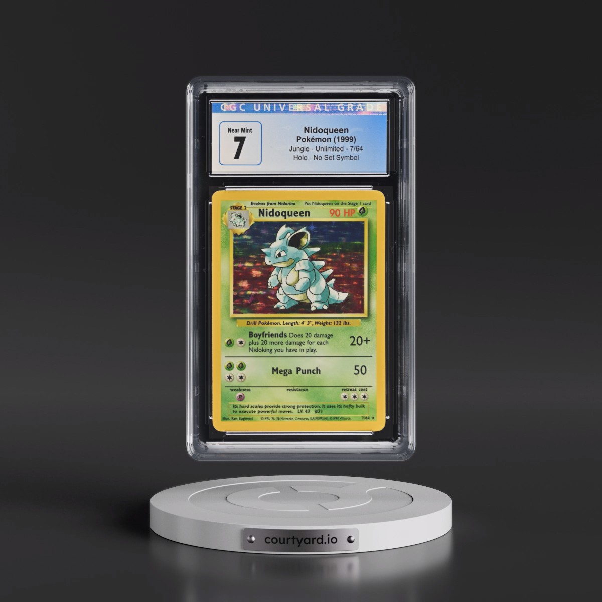 1999 Jungle #7/64 Nidoqueen - No Set Symbol Holo (CGC 7 NM)