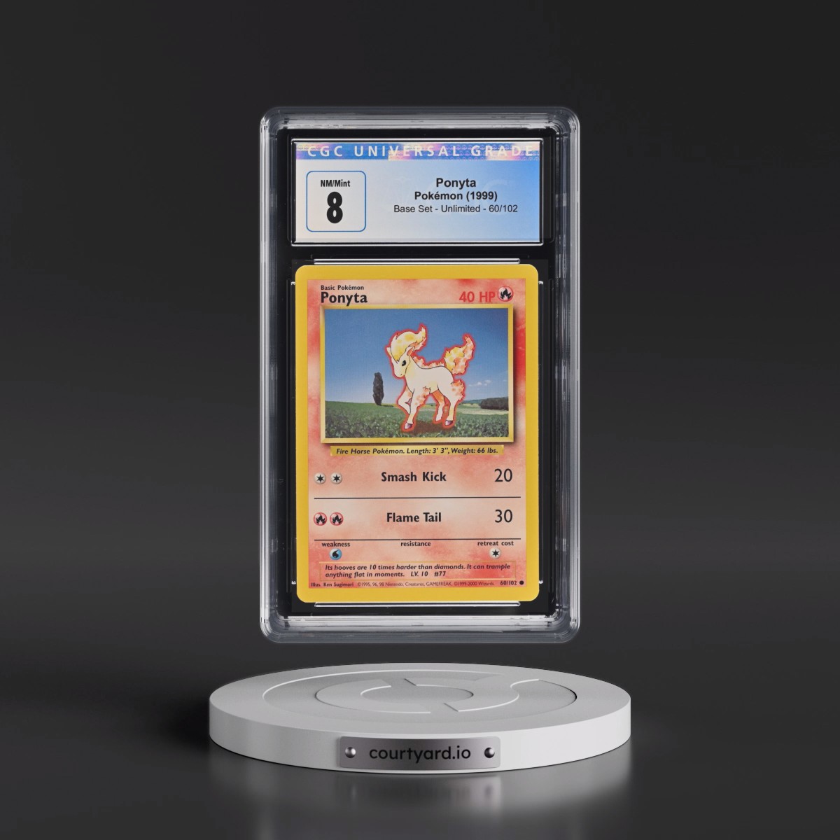 1999 Base Set #60/102 Ponyta (CGC 8 NM-MT)