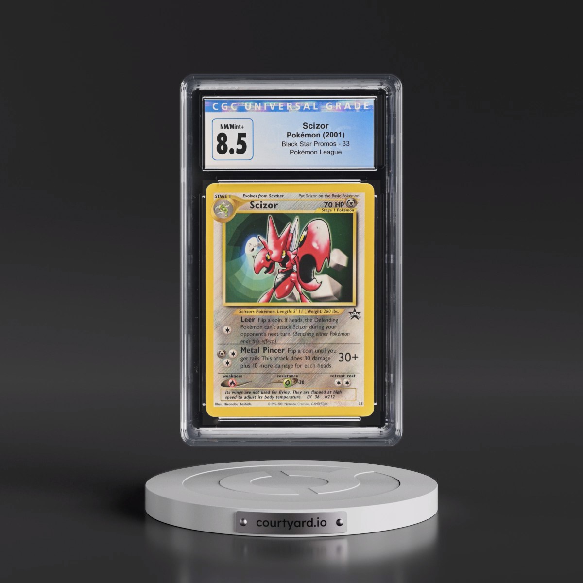 1999 Black Star Promos #33 Scizor - Pokémon League (CGC 8.5 NM-MT+)