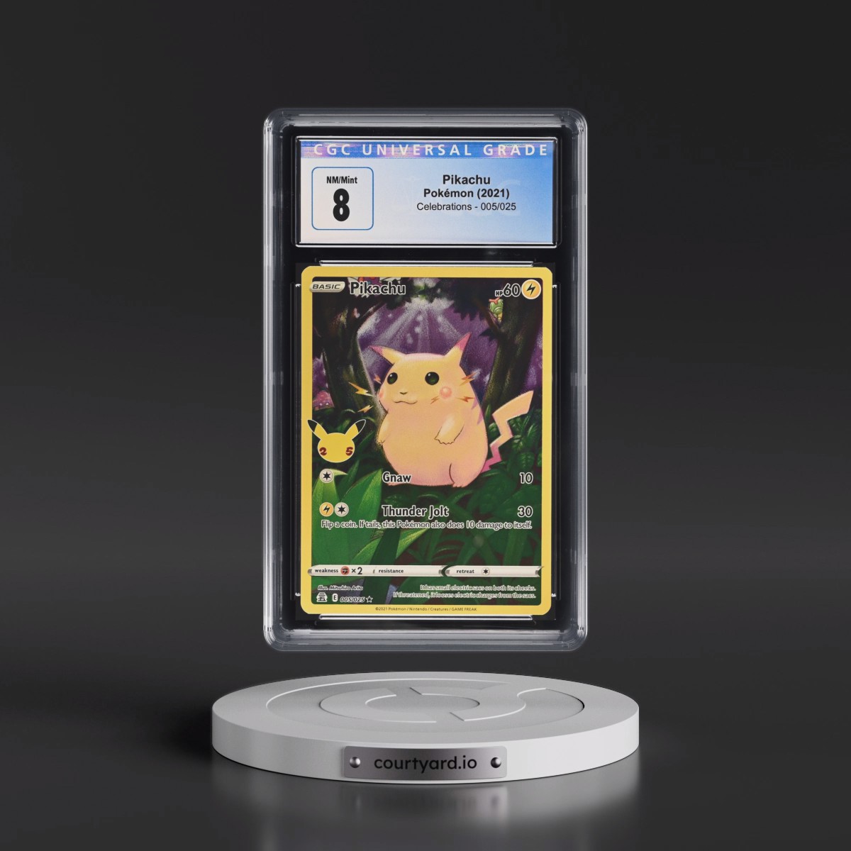 2021 Celebrations #005/025 Pikachu - Holo (CGC 8 NM-MT)