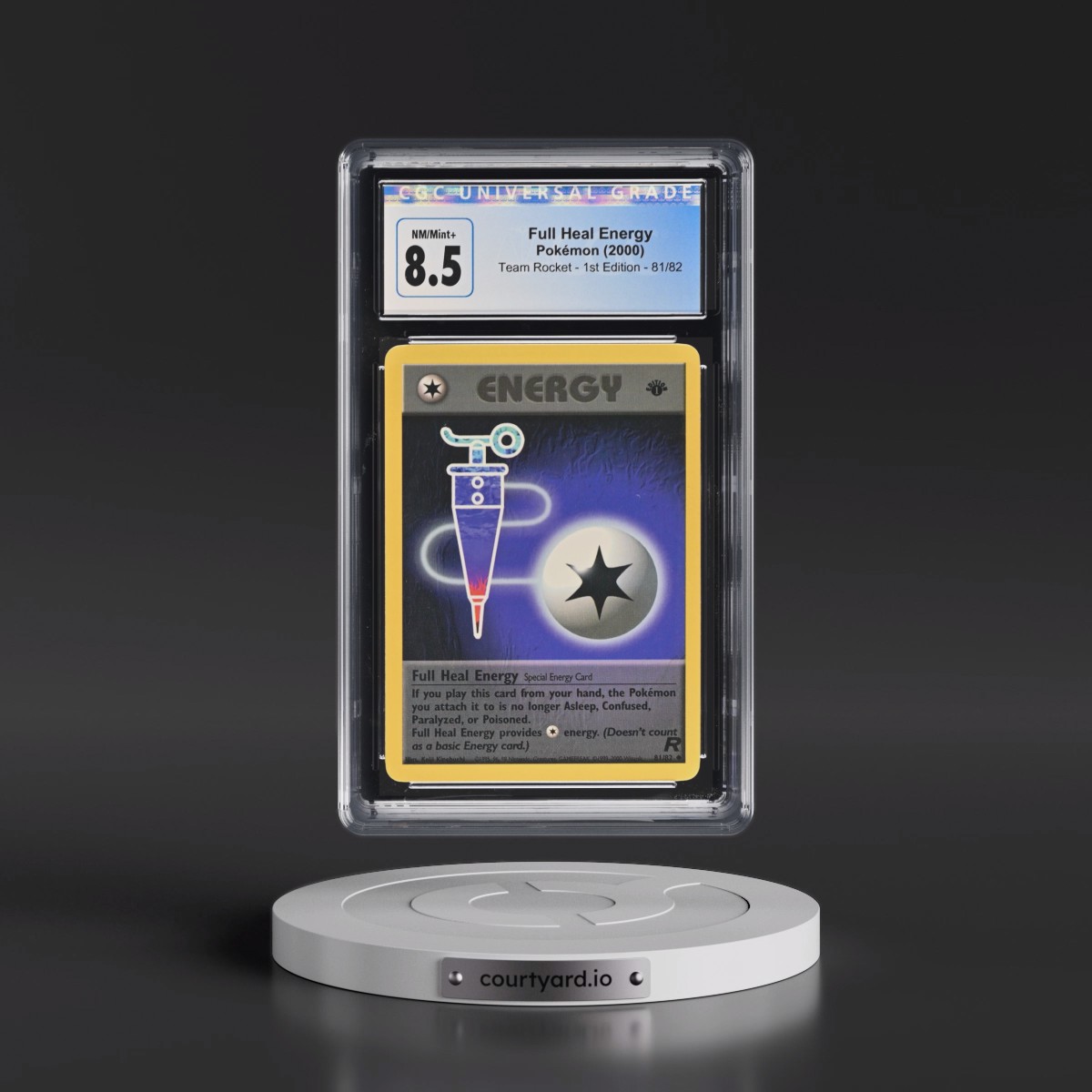 2000 Team Rocket #81/82 Full Heal Energy - 1st Edition 1st Edition (CGC 8.5 NM-MT+)