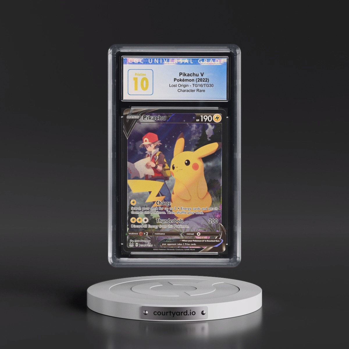 2022 Lost Origin #TG16/TG30 Pikachu V - Trainer Gallery Holo (CGC 10 PRISTINE)