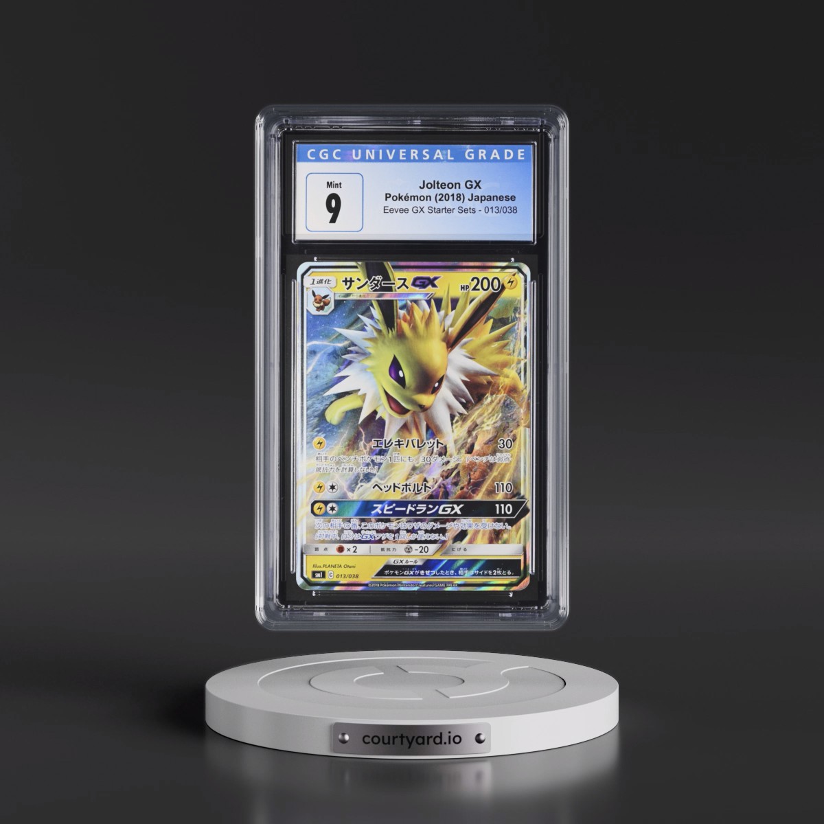 2018 Eevee GX Starter Sets #013/038 Jolteon GX - Holo (CGC 9 MINT)
