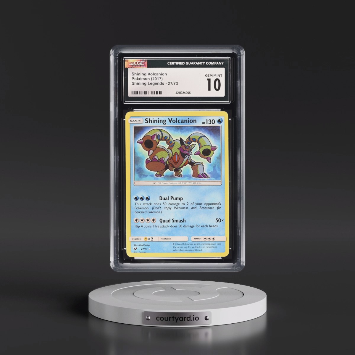 2017 Shining Legends #27/73 Shining Volcanion - Holo (CGC 10 GEM MINT)