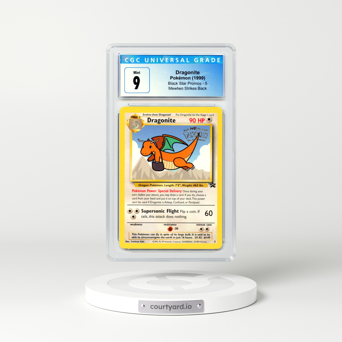 1999 Pokémon Movie Promo #5 Dragonite (CGC 9 MINT)