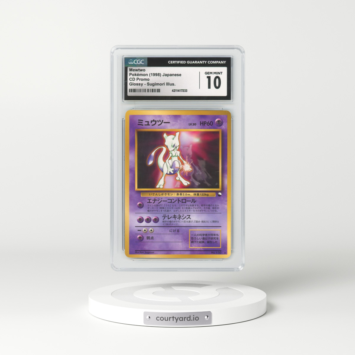 1998 Japanese CD Promo #150 Mewtwo (CGC 10 GEM MINT)