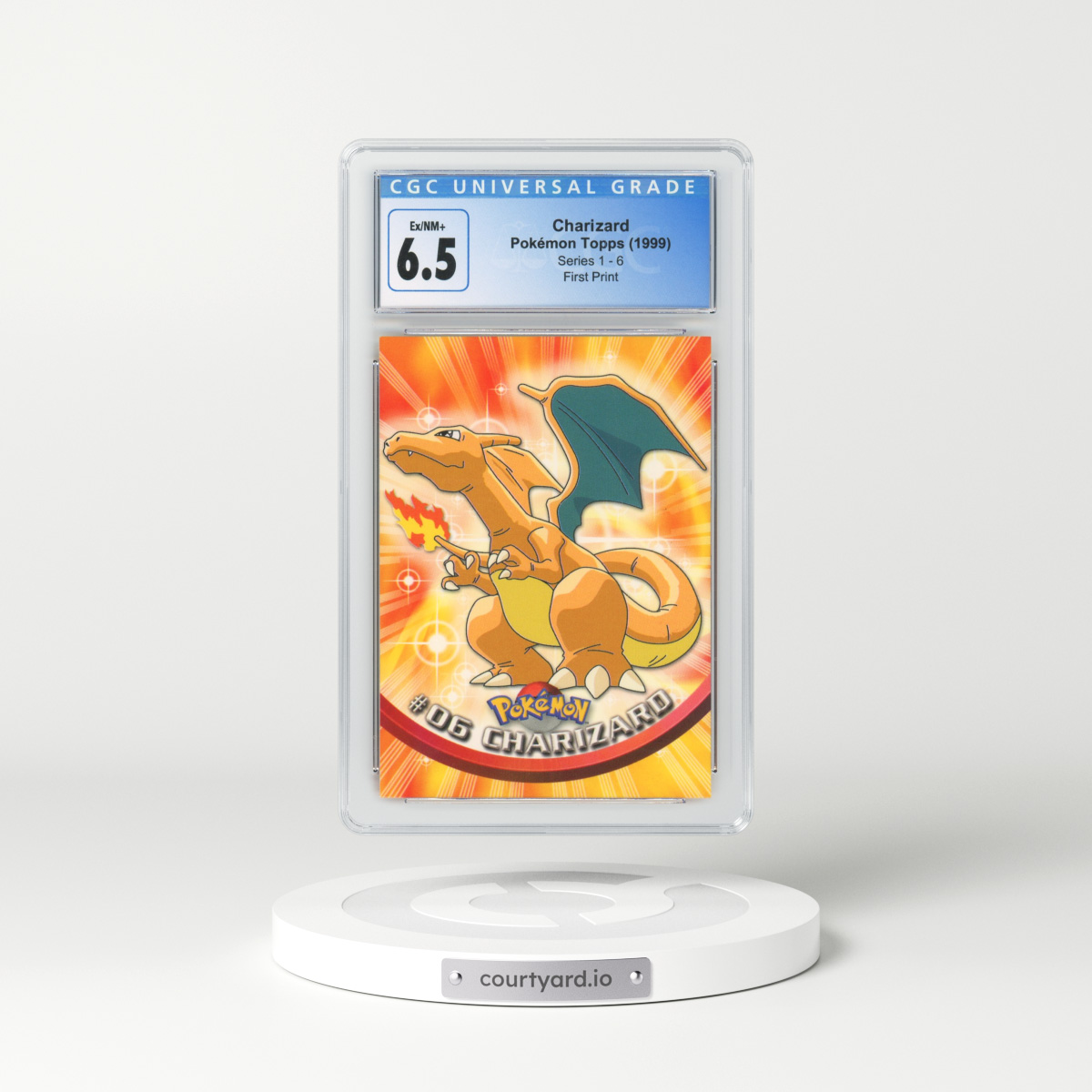 1999 Topps Pokemon Charizard - Full Art Series 1-6 (CGC 6.5 EX-MT+)