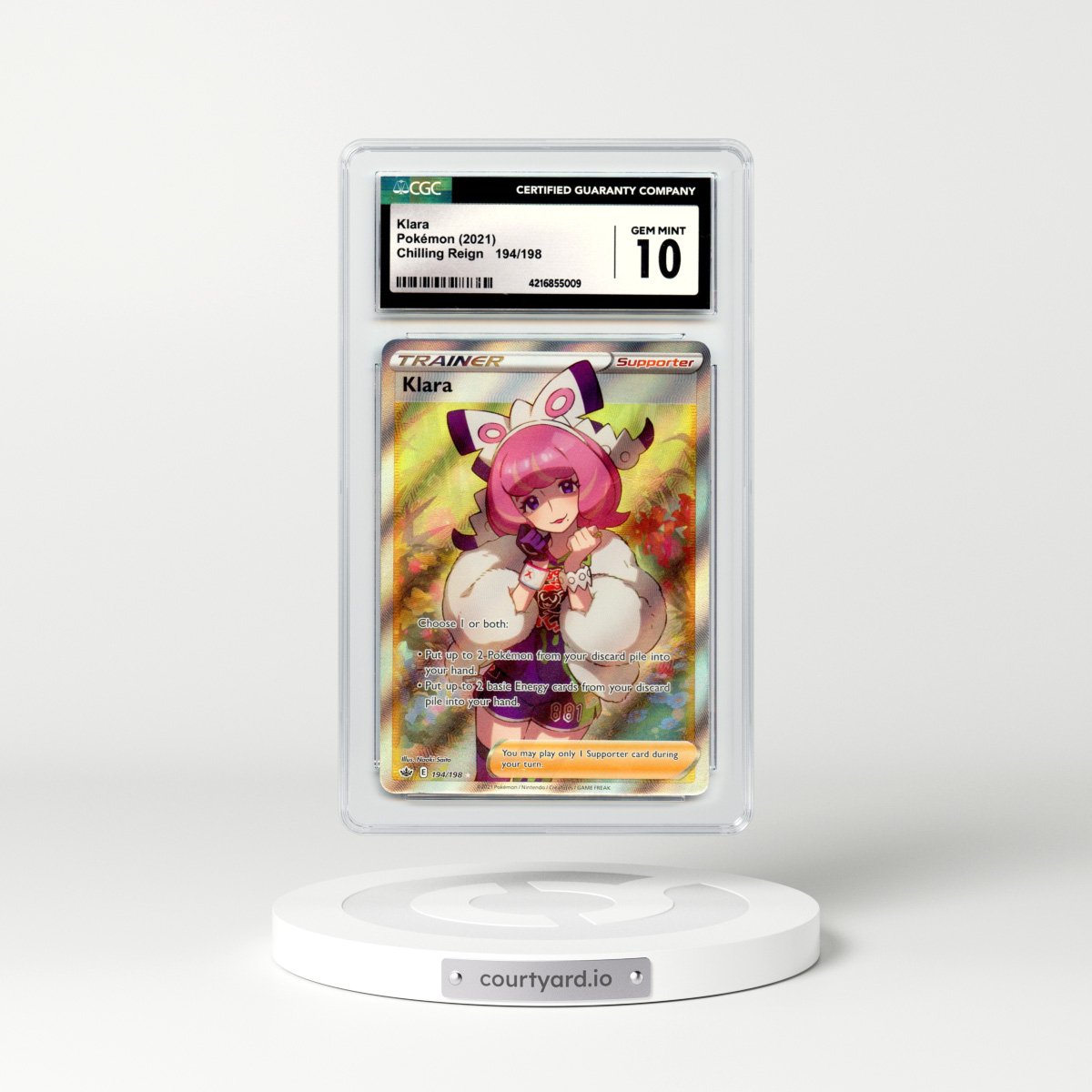 2021 Chilling Reign #194 Klara - Full Art Holo (CGC 10 GEM MINT)