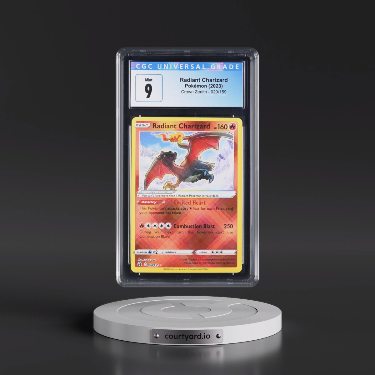 2023 Crown Zenith Radiant Charizard - Holo #020/159 CGC 9