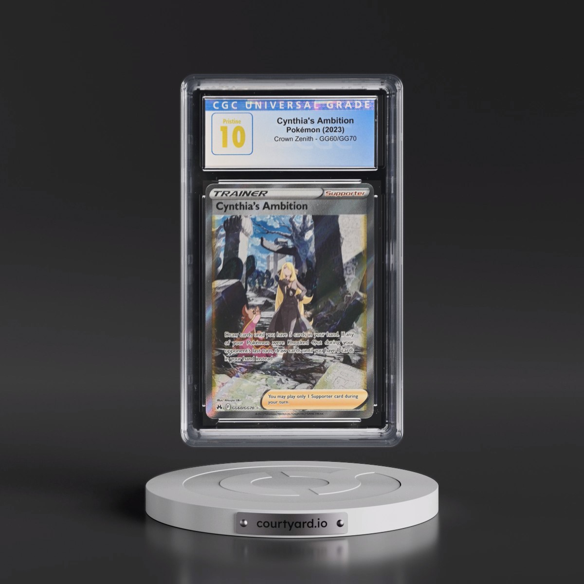 2023 Crown Zenith #GG60/GG70 Cynthia's Ambition - Galarian Gallery Holo (CGC 10 PRISTINE)