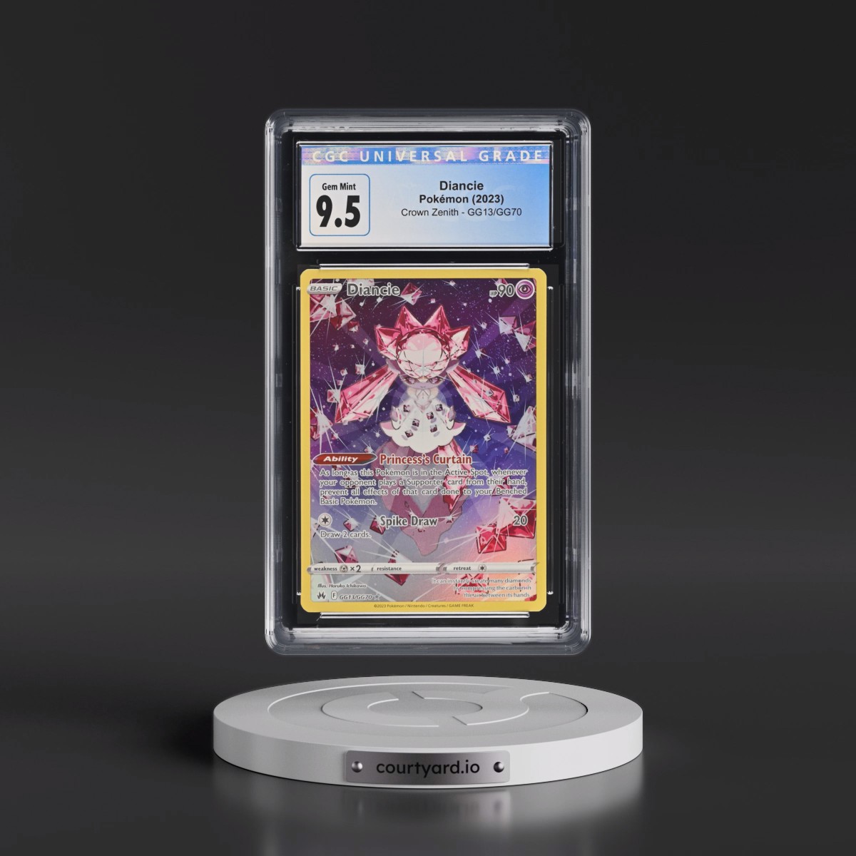 2023 Crown Zenith #GG13/GG70 Diancie - Galarian Gallery Holo (CGC 10 GEM MINT)