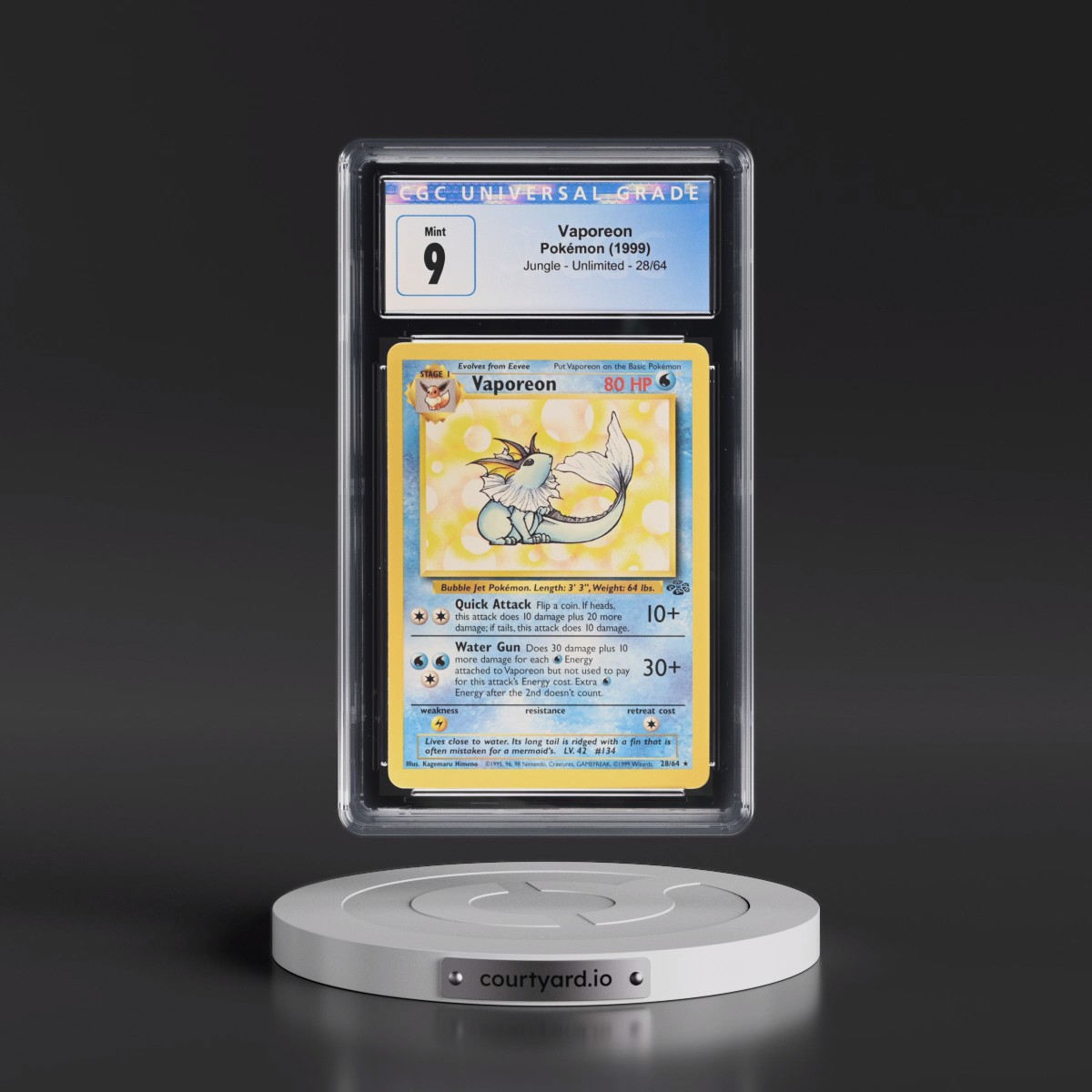 1999 Jungle #28/64 Vaporeon (CGC 9 MINT)
