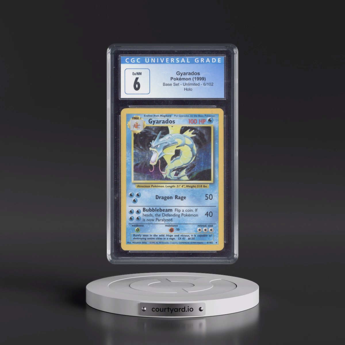 1999 Base Set #6/102 Gyarados - Holo (CGC 6 EX-NM)