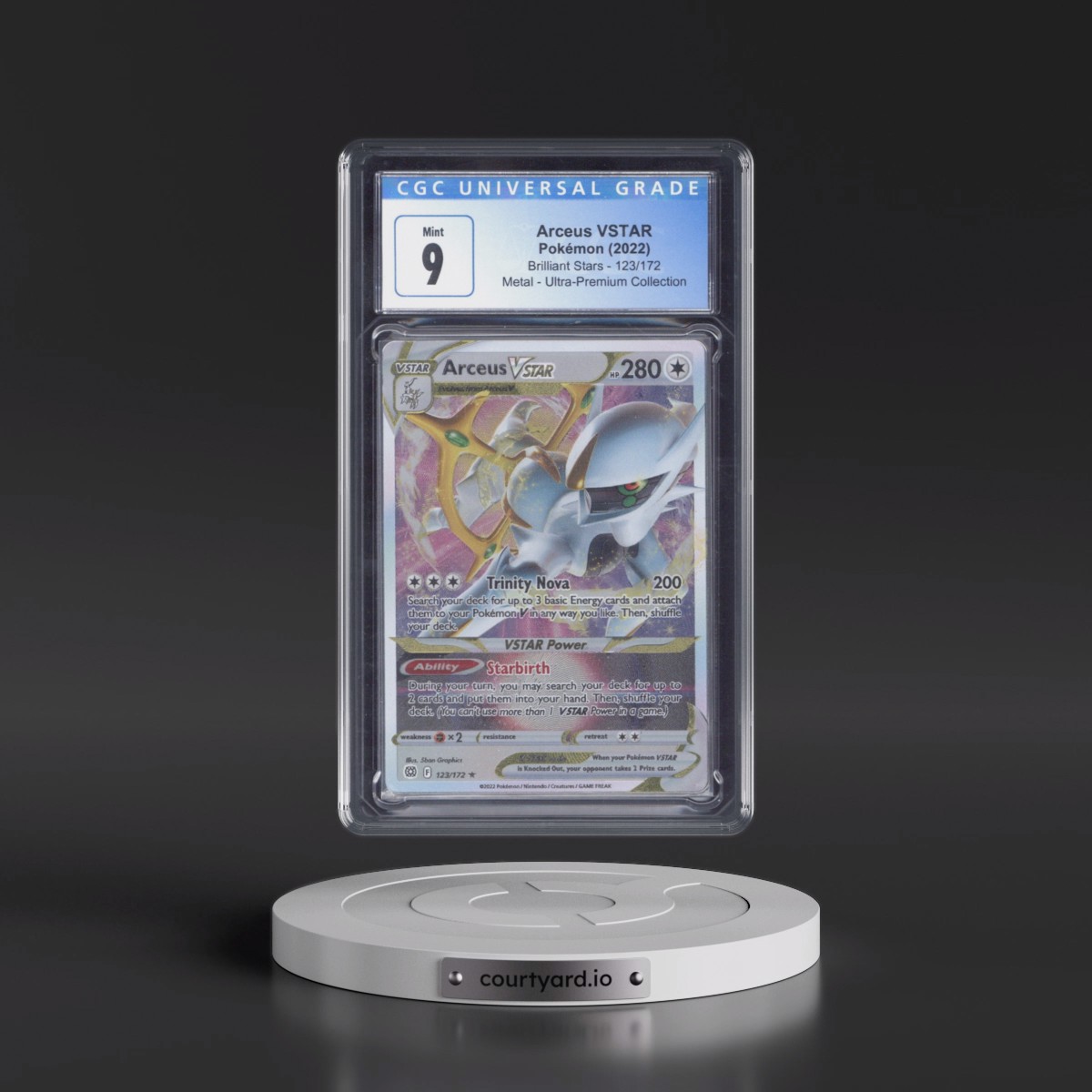2022 Brilliant Stars Arceus VSTAR - Holo Metal - Ultra-Premium Collection #123/172 CGC 9
