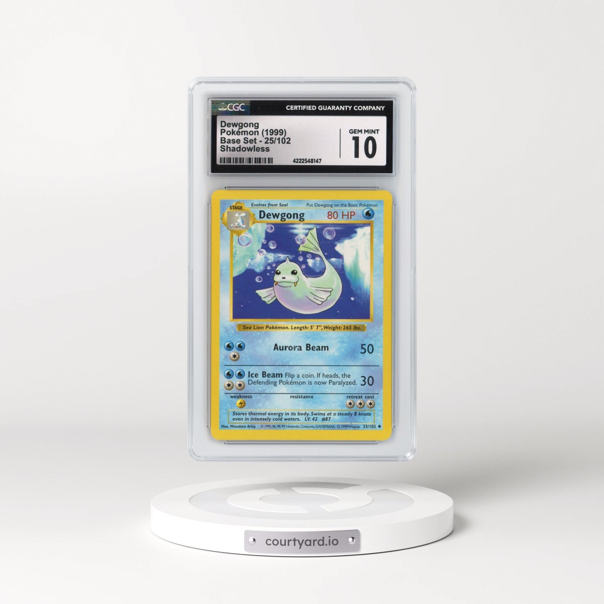 1999 Base Set #25 Dewgong - Shadowless (CGC 10 GEM MINT)