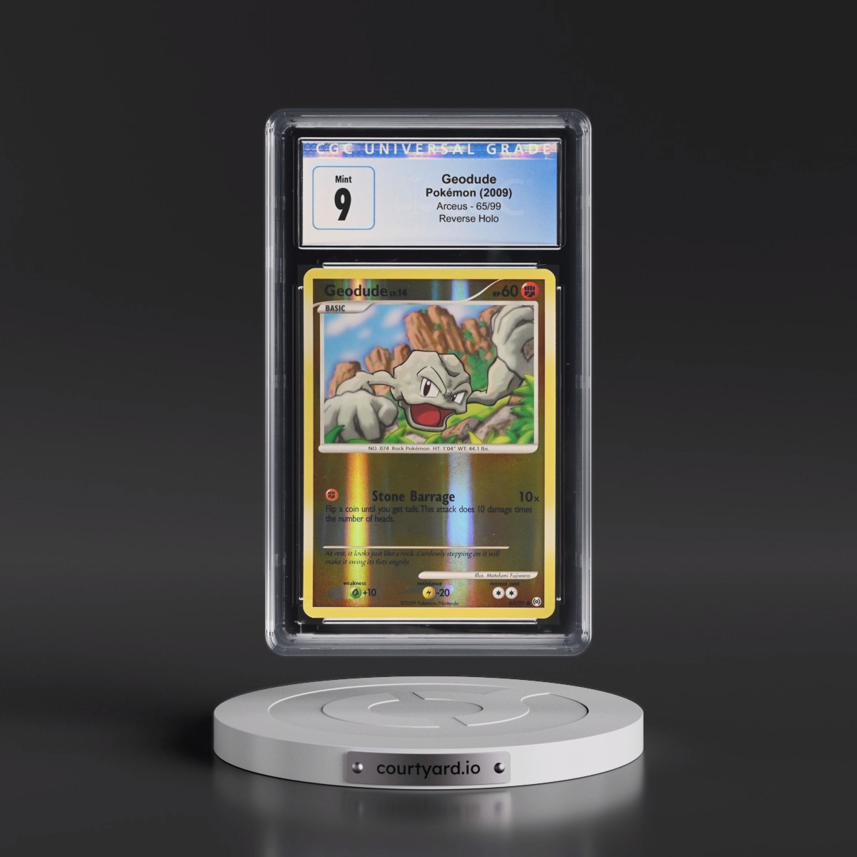 2009 Arceus #65/99 Geodude - Reverse Holo (CGC 9 MINT)
