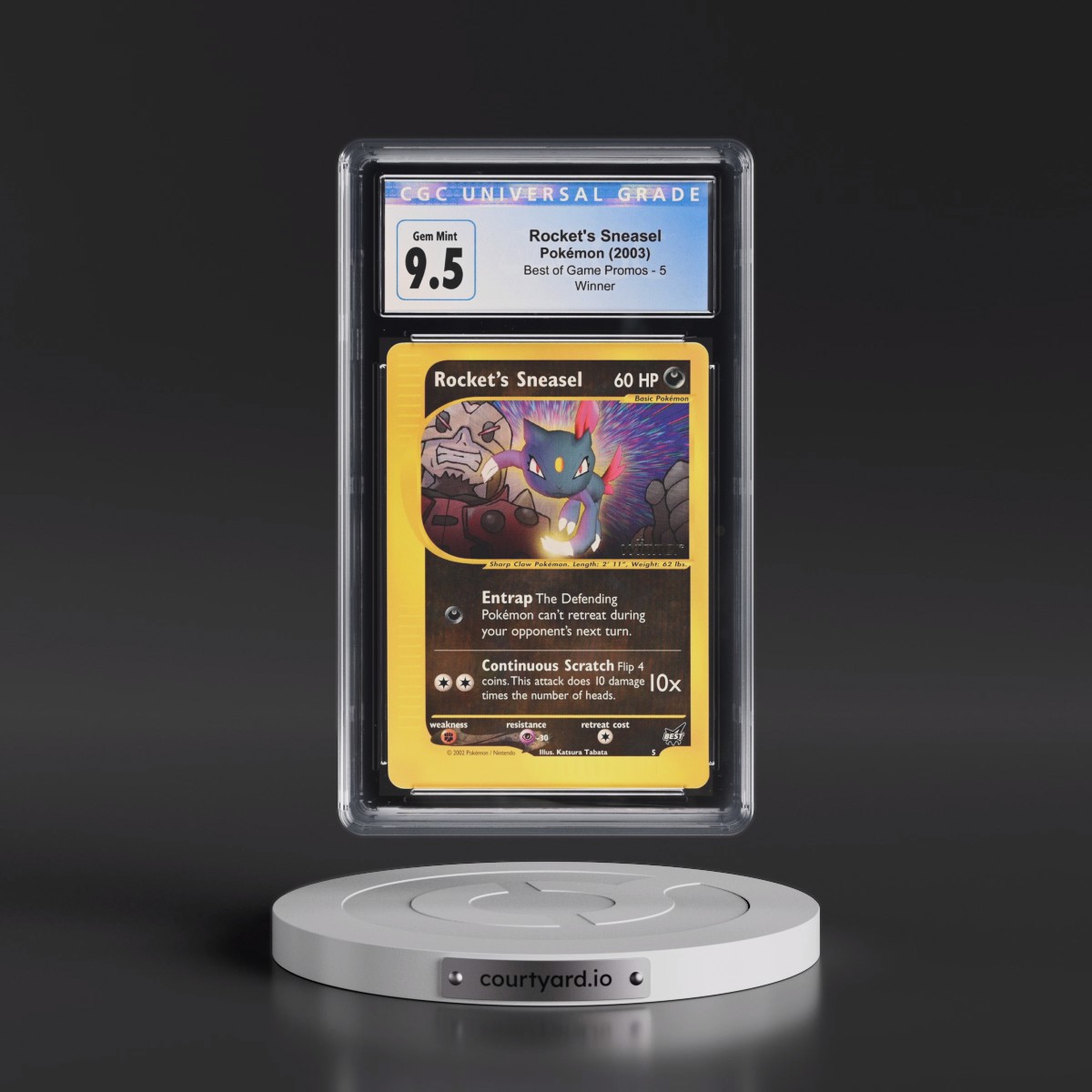 2003 Pokémon Best of Game Promo #5 Rocket's Sneasel - Winner (CGC 10 GEM MINT)