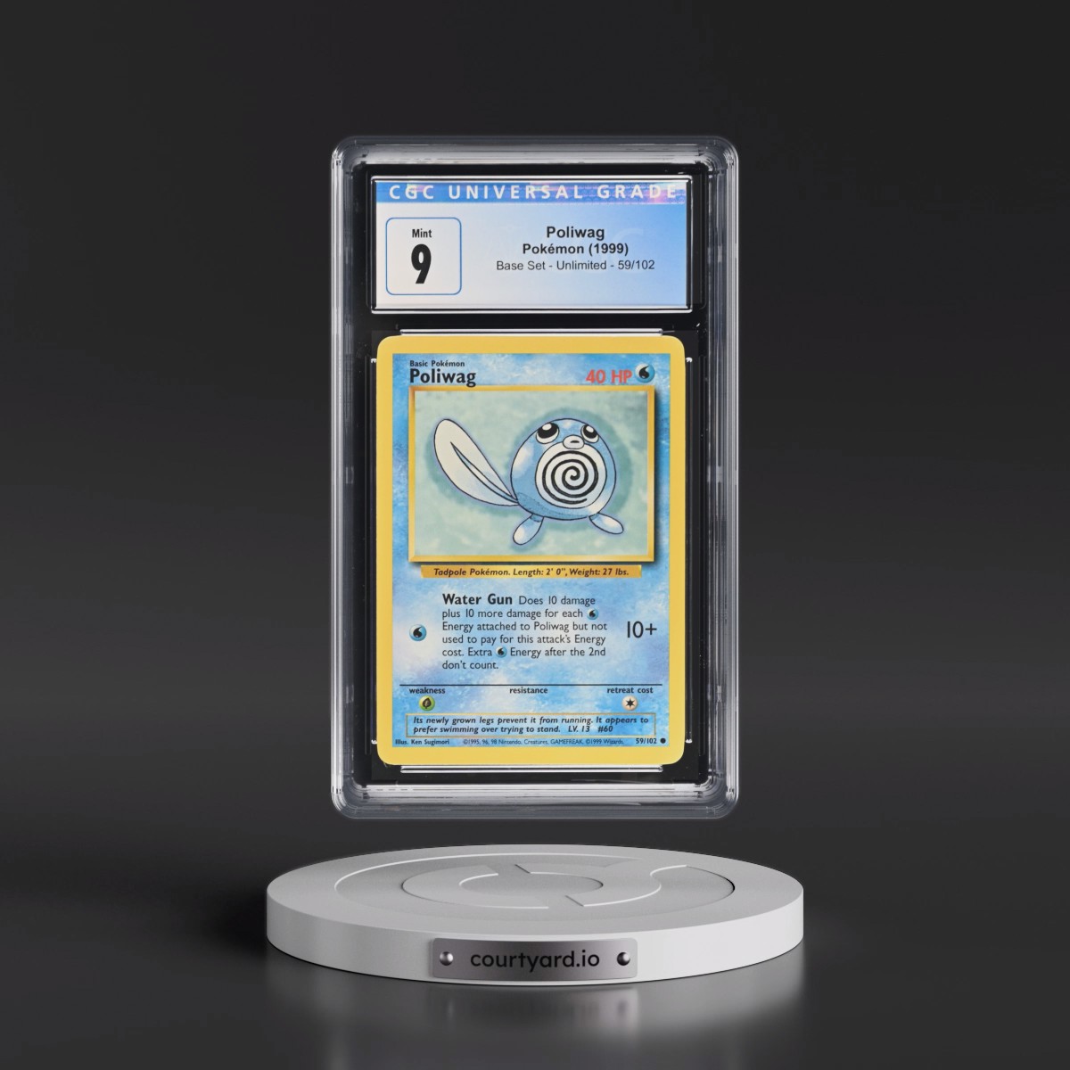 1999 Base Set #59/102 Poliwag (CGC 9 MINT)