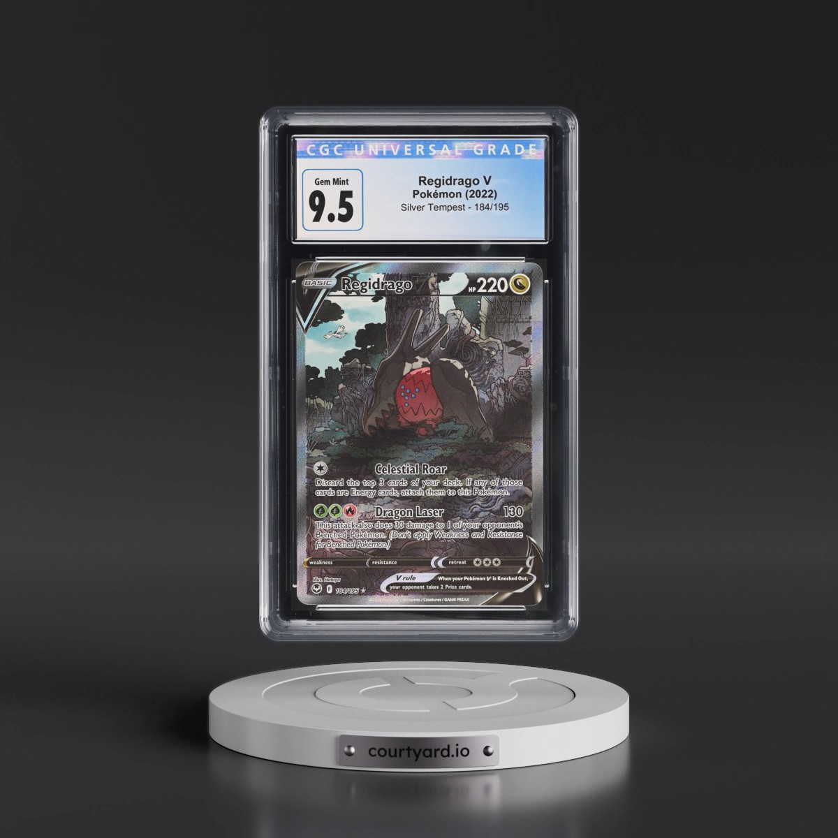 2022 Silver Tempest #184/195 Regidrago V - Ultra Rare Holo (CGC 10 GEM MINT)