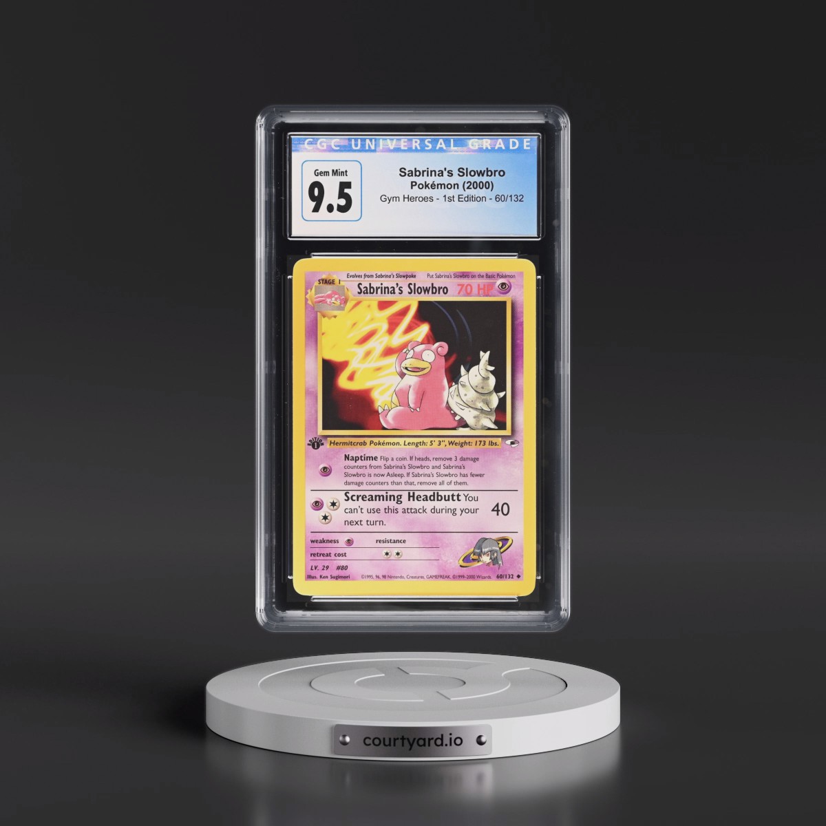 2000 Gym Heroes #60/132 Sabrina's Slowbro - 1st Edition 1st Edition (CGC 10 GEM MINT)