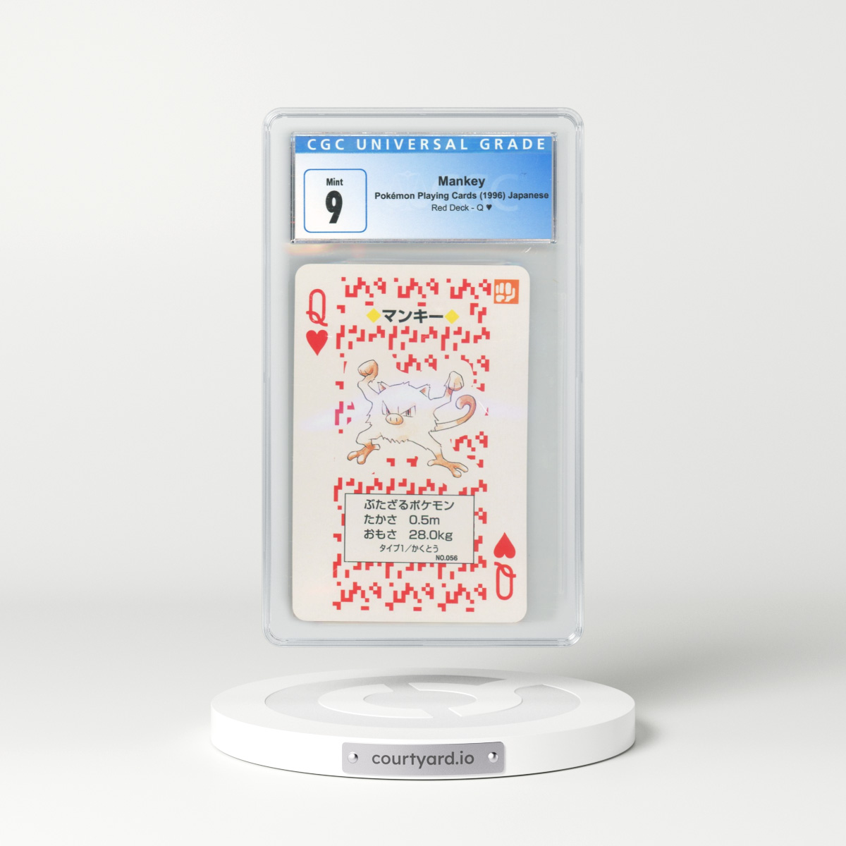 1996 Japanese Red Deck #Q§ Mankey (CGC 9 MINT)