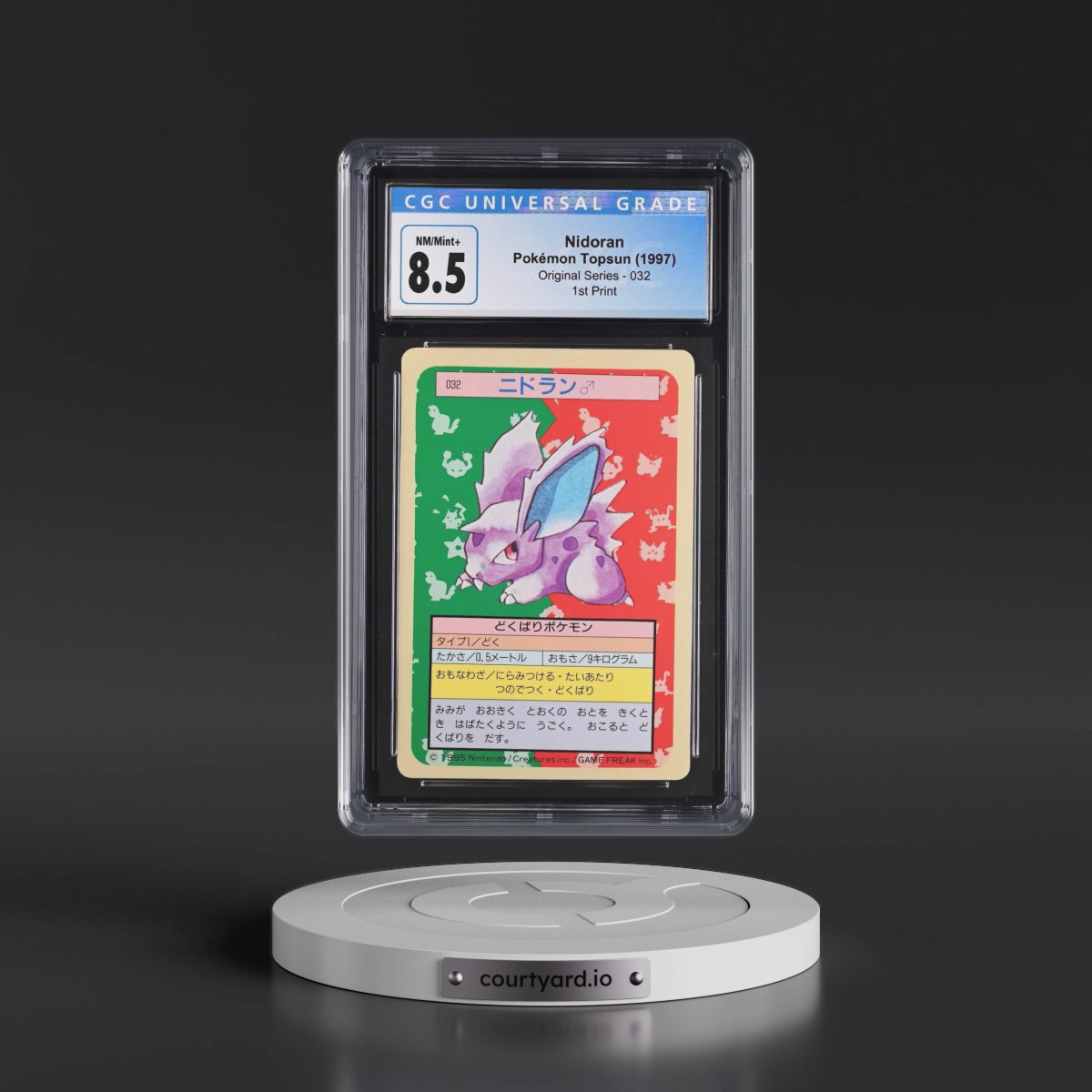 1997 (Only One Pokémon) Original Series #032 Nidoranâ?? - (Blue Back) 1st Print (CGC 8.5 NM-MT+)