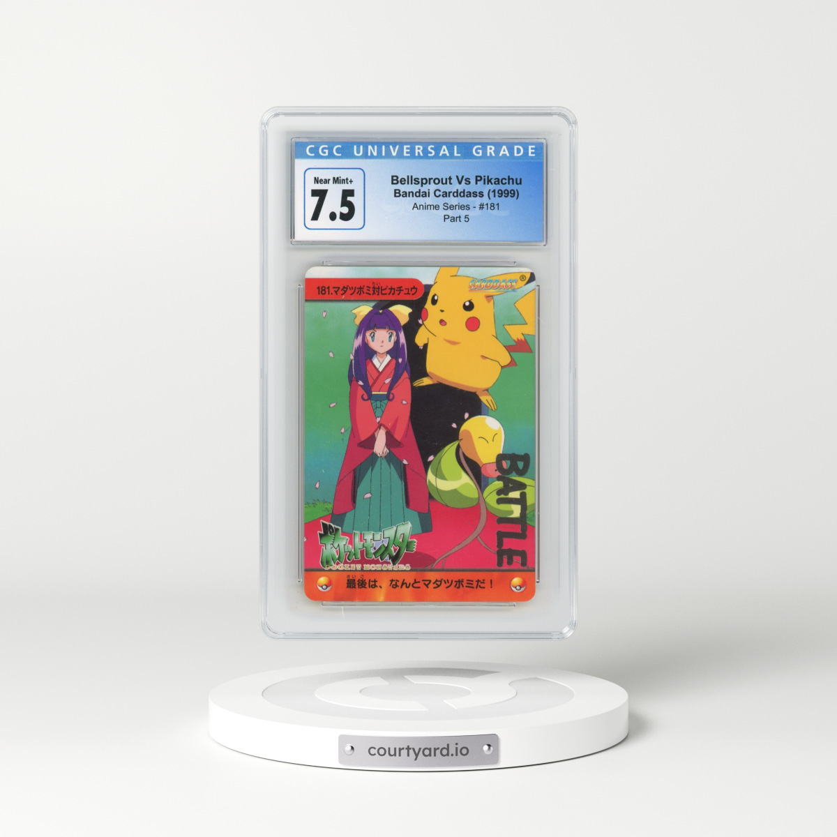 1998 Anime Series #181 Bellsprout Vs Pikachu - Part 5 (CGC 7.5 NM+)