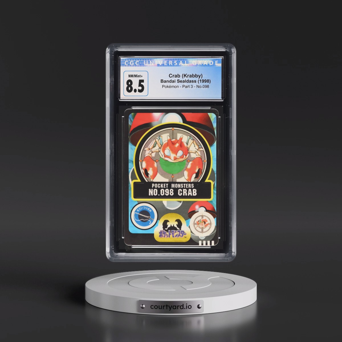 1998 Pokémon - Part 3 #098 Krabby (CGC 8.5 NM-MT+)