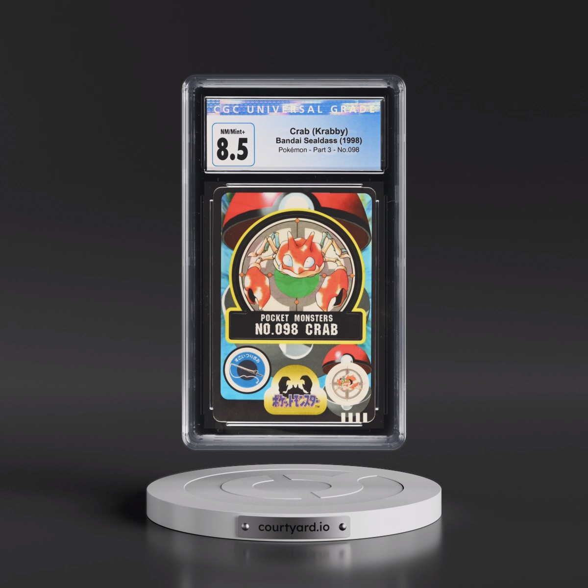 1998 Pokémon - Part 3 #098 Krabby (CGC 8.5 NM-MT+)