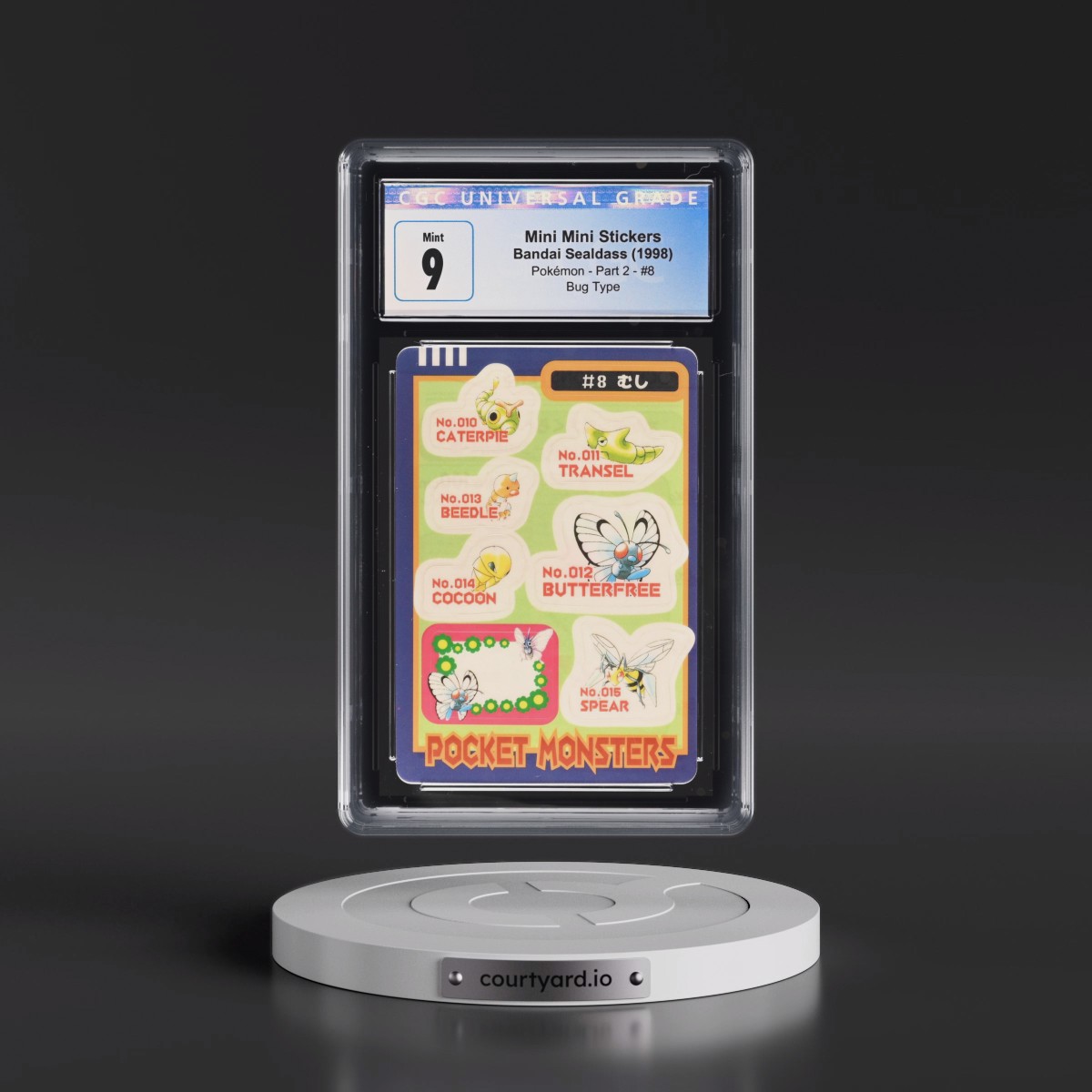 1998 Pokémon - Part 2 #8 Mini Mini Stickers - Bug Type (CGC 9 MINT)