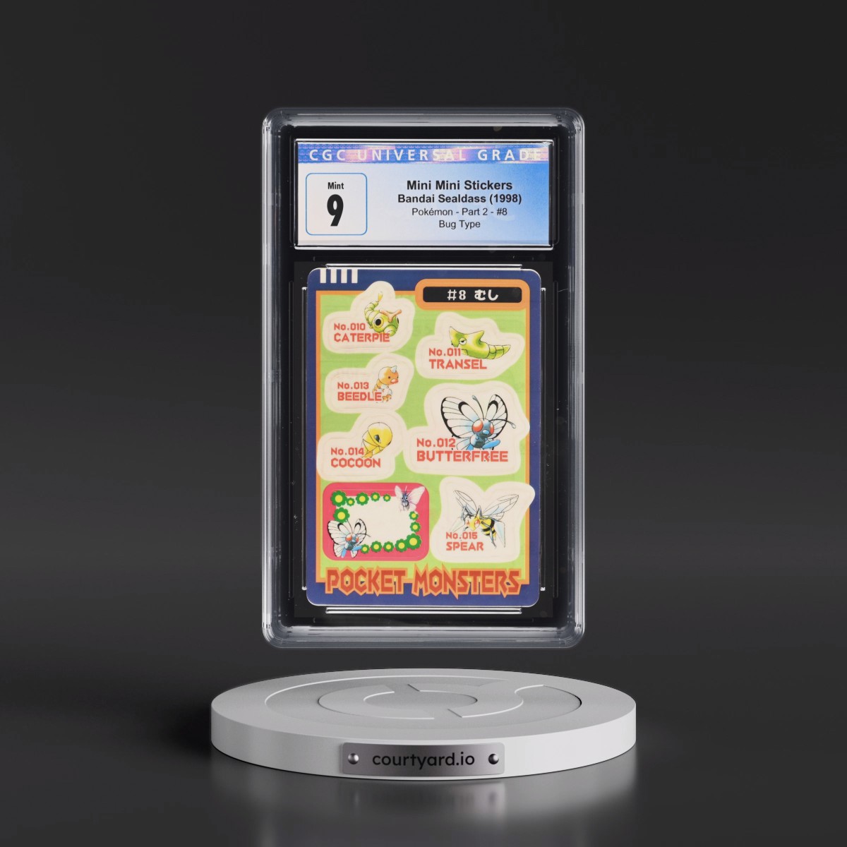 1998 Pokémon - Part 2 #8 Mini Mini Stickers - Bug Type (CGC 9 MINT)