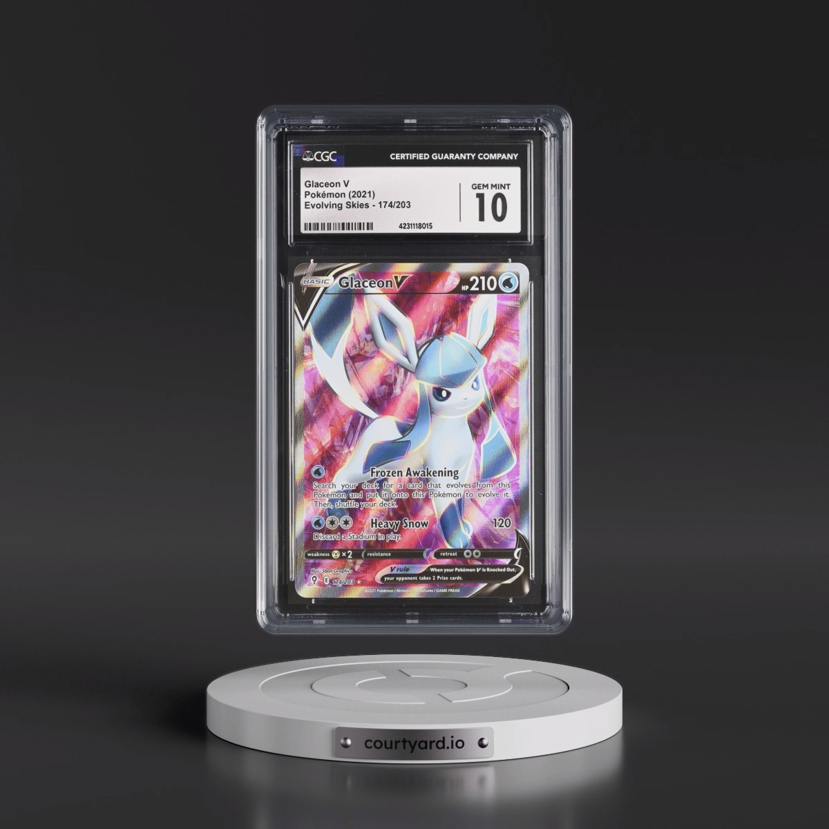 2021 Evolving Skies #174/203 Glaceon V - Ultra Rare Holo (CGC 10 GEM MINT)
