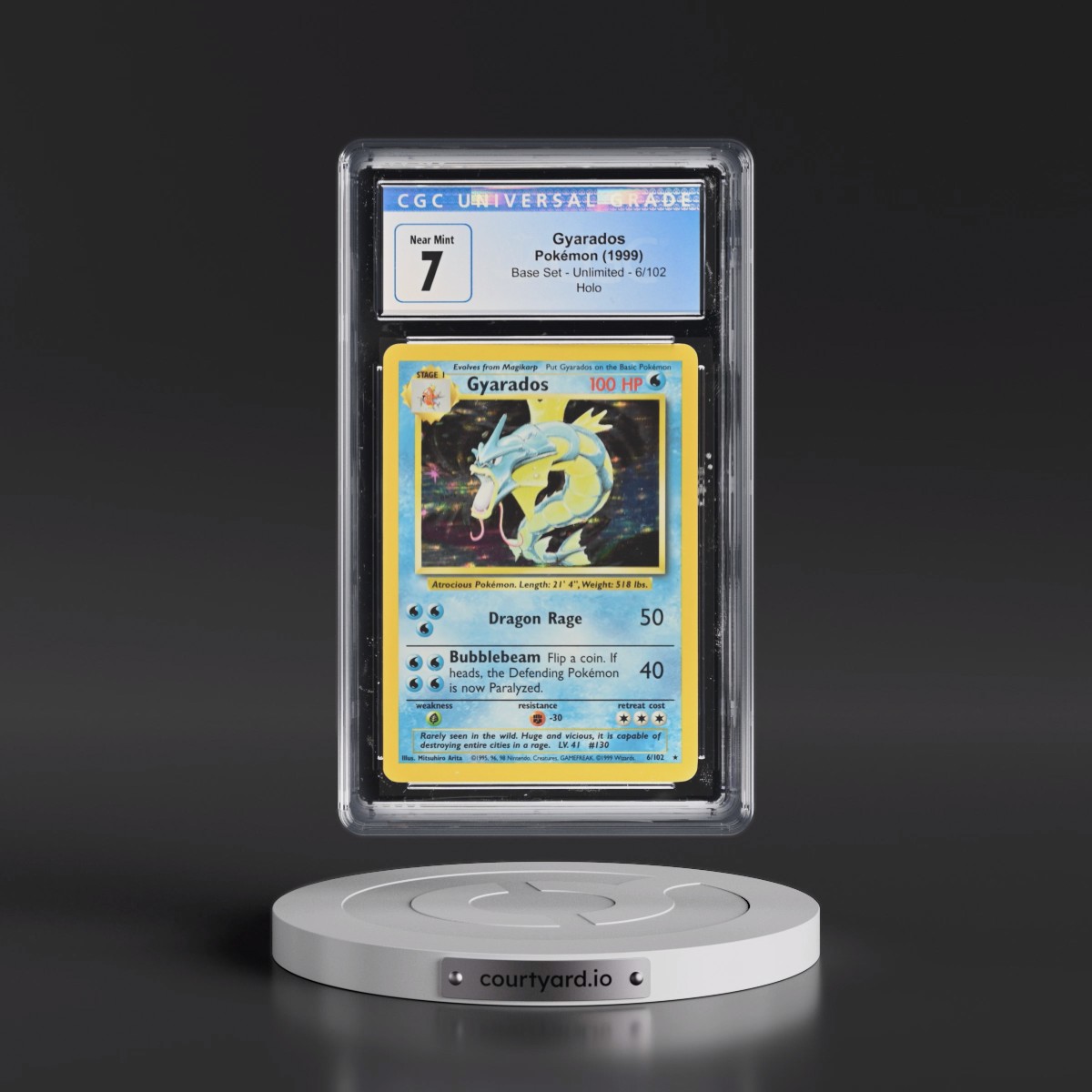 1999 Base Set #6/102 Gyarados - Holo (CGC 7 NM)