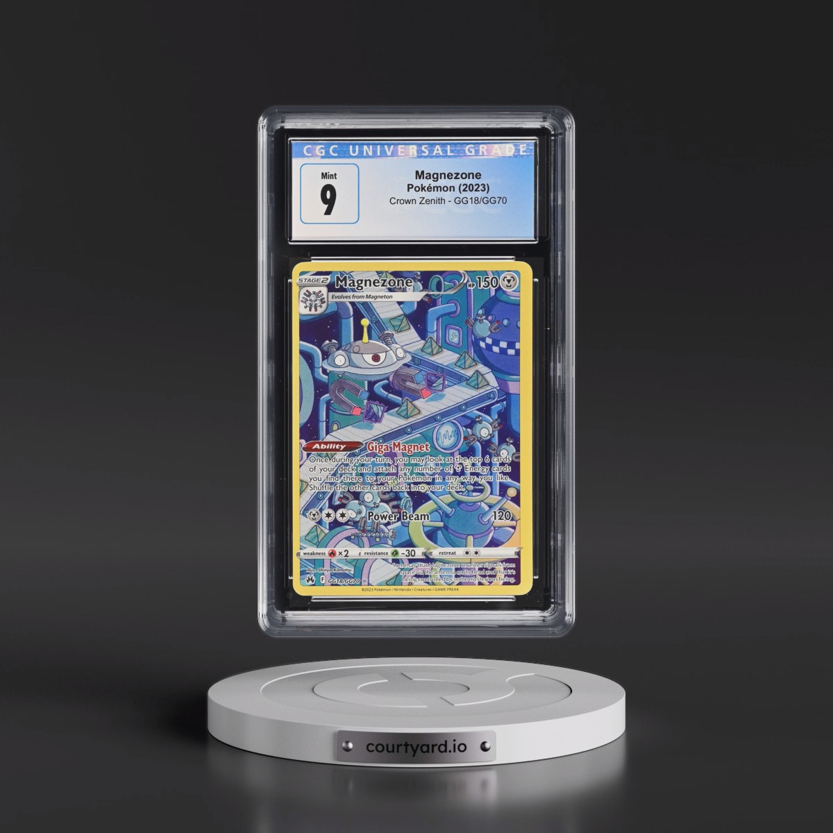 2023 Crown Zenith #GG18/GG70 Magnezone - Galarian Gallery Holo (CGC 9 MINT)