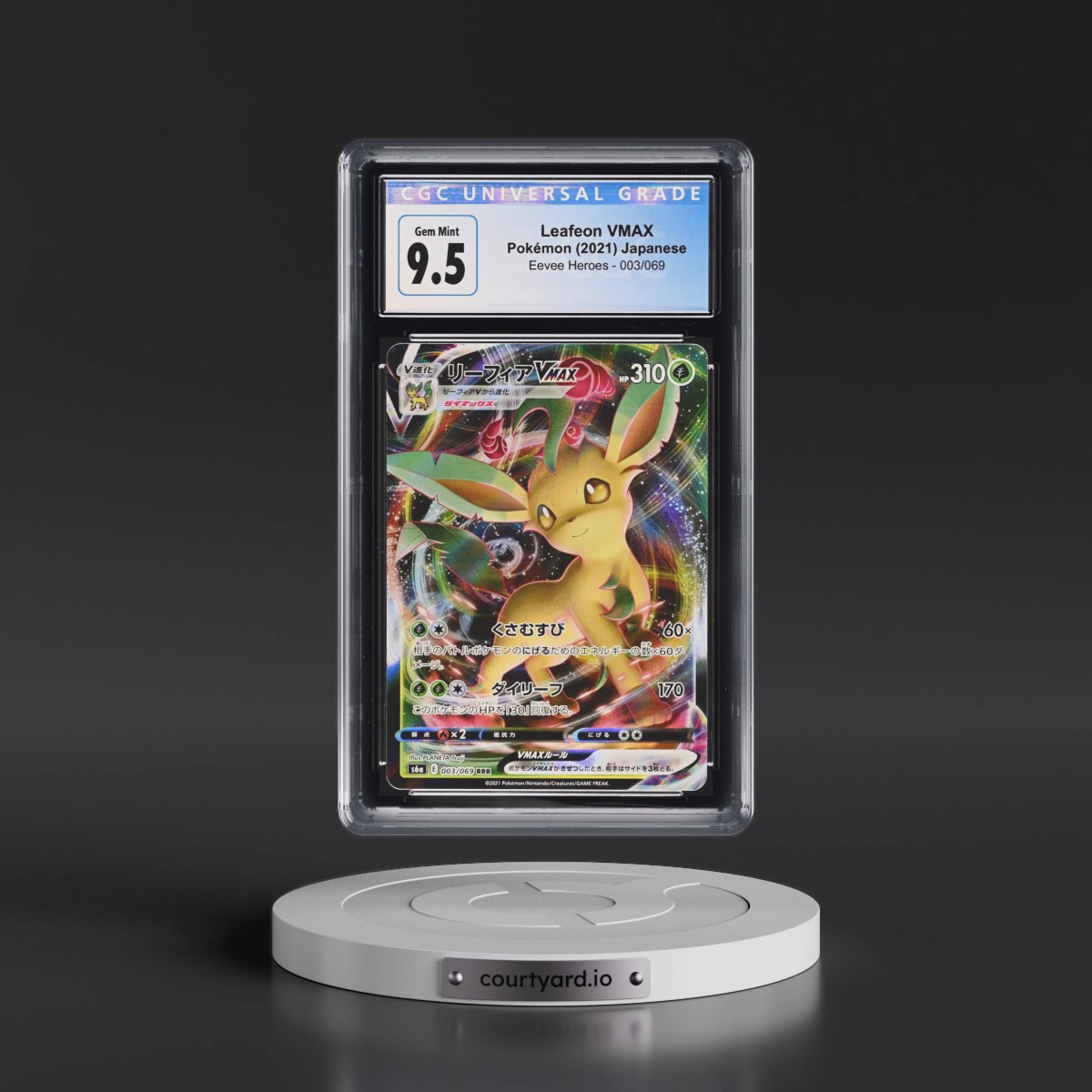 2021 Eevee Heroes #003/069 Leafeon VMAX - Holo (CGC 10 GEM MINT)