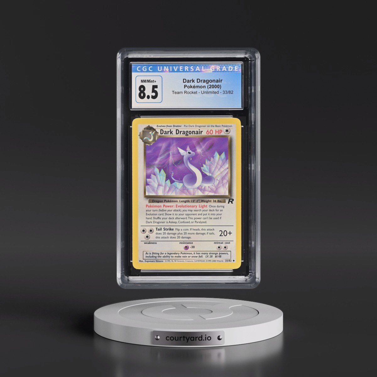 1999 Team Rocket #33/82 Dark Dragonair (CGC 8.5 NM-MT+)