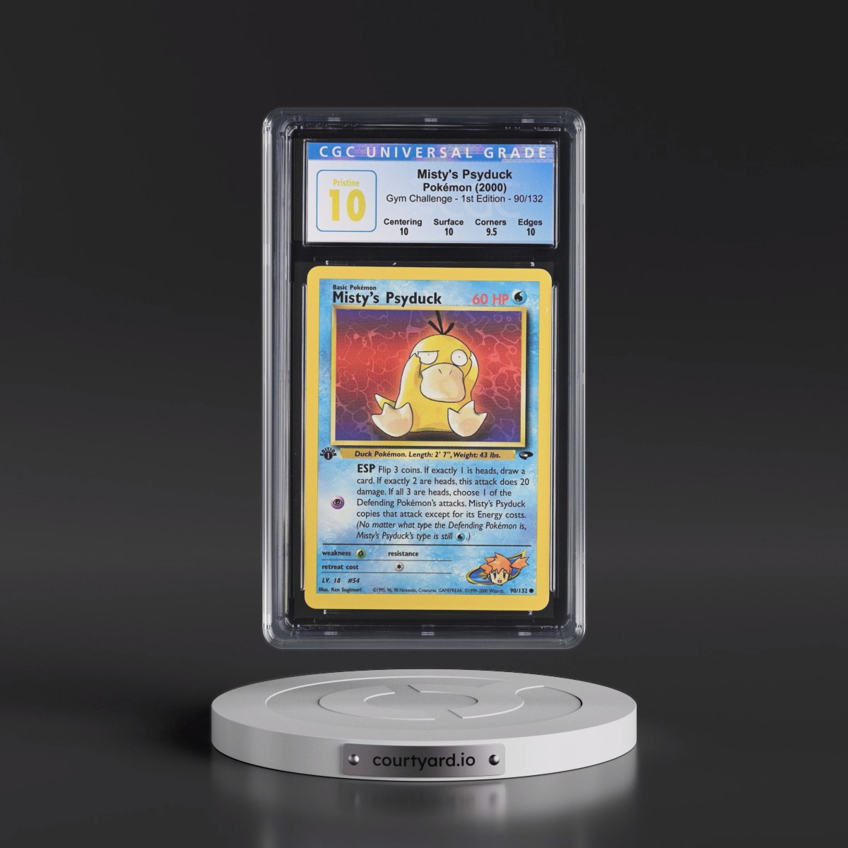 2000 Gym Challenge #90/132 Misty's Psyduck - 1st Edition 1st Edition (CGC 10 PRISTINE)