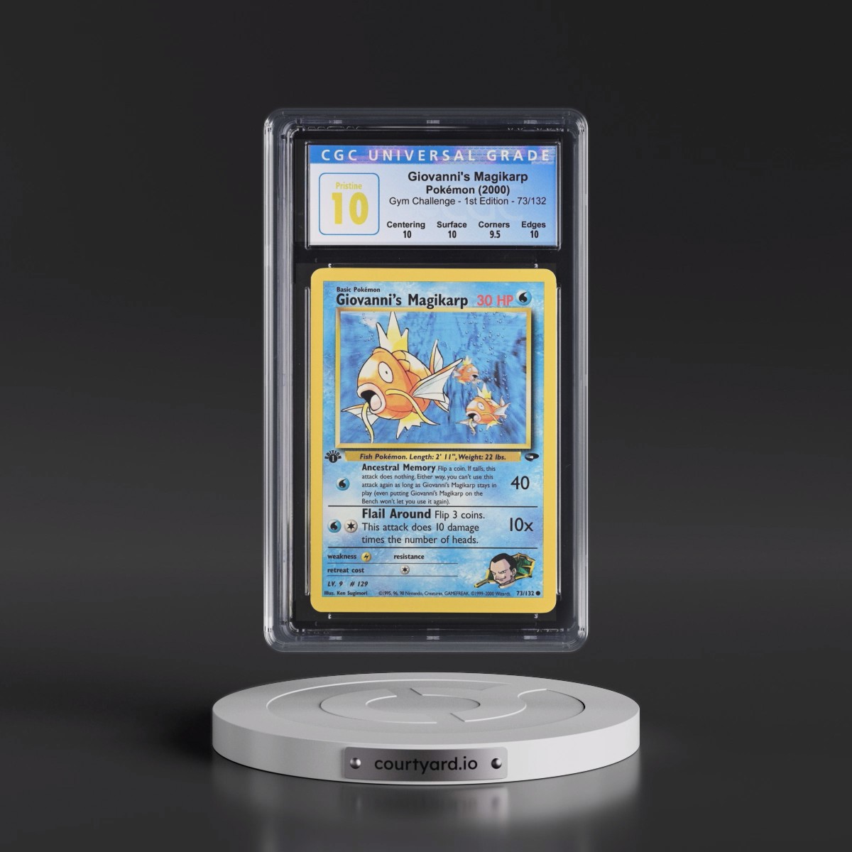 2000 Gym Challenge #73/132 Giovanni's Magikarp - 1st Edition 1st Edition (CGC 10 PRISTINE)