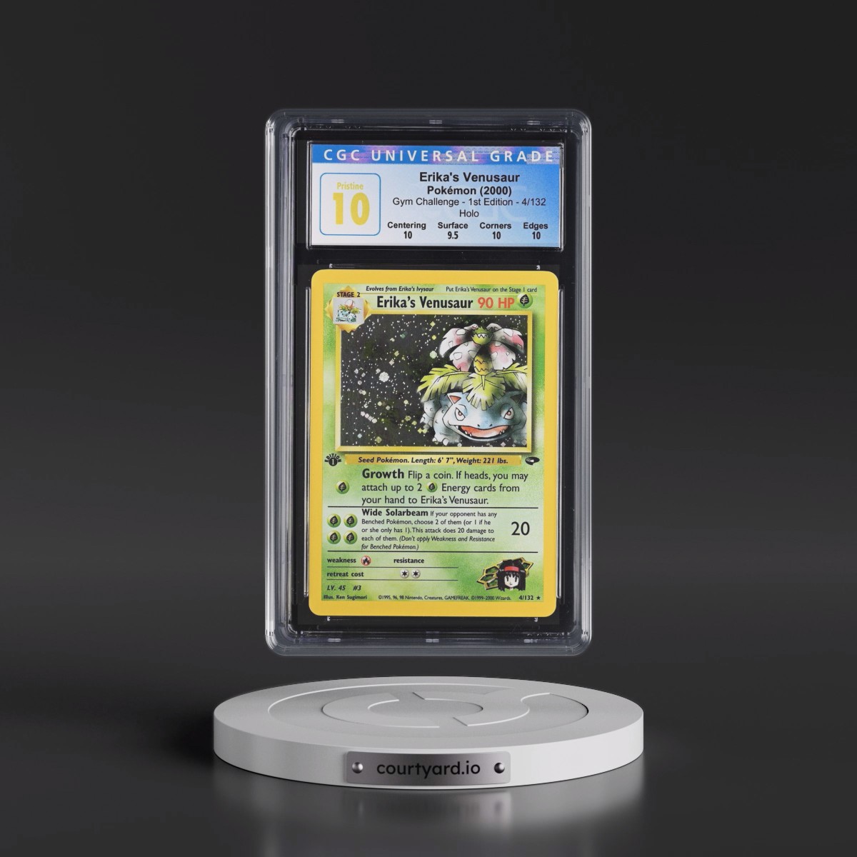 2000 Gym Challenge #4/132 Erika's Venusaur - 1st Edition Holo (CGC 10 PRISTINE)