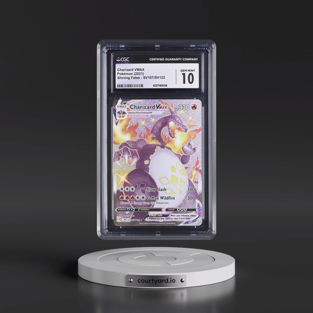 2021 Shining Fates #SV107/SV122 Charizard VMAX - Shiny Vault Holo (CGC 10 GEM MINT)
