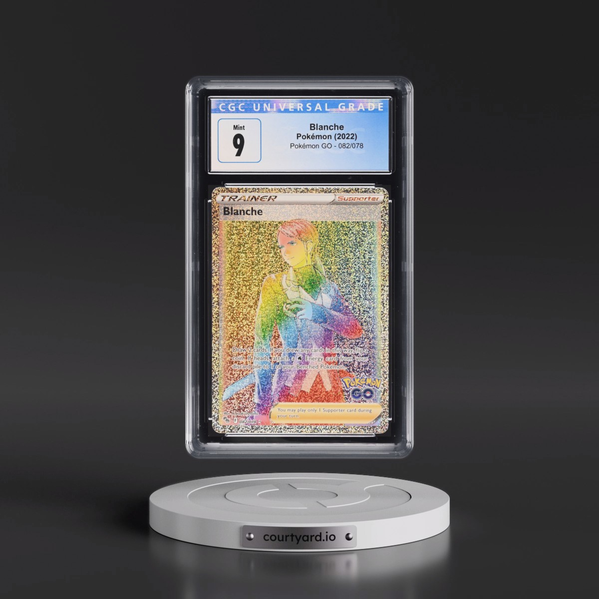 2022 Pokémon GO #082/078 Blanche - Rainbow Rare Holo (CGC 9 MINT)