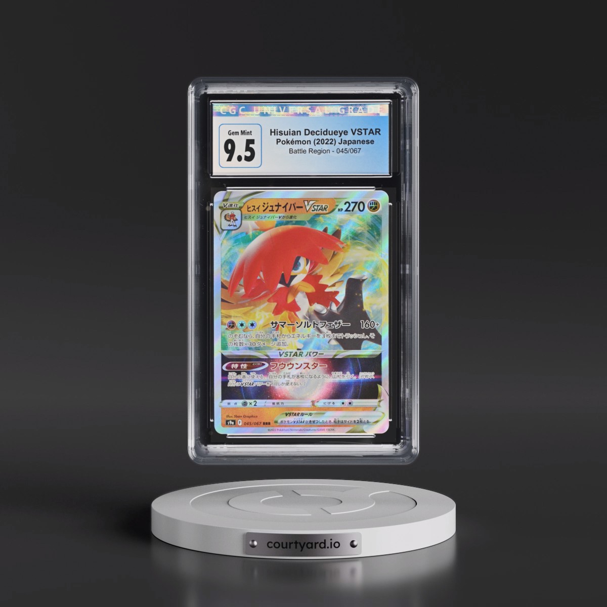 2022 Battle Region Hisuian Decidueye VSTAR - Holo #045/067 CGC 10