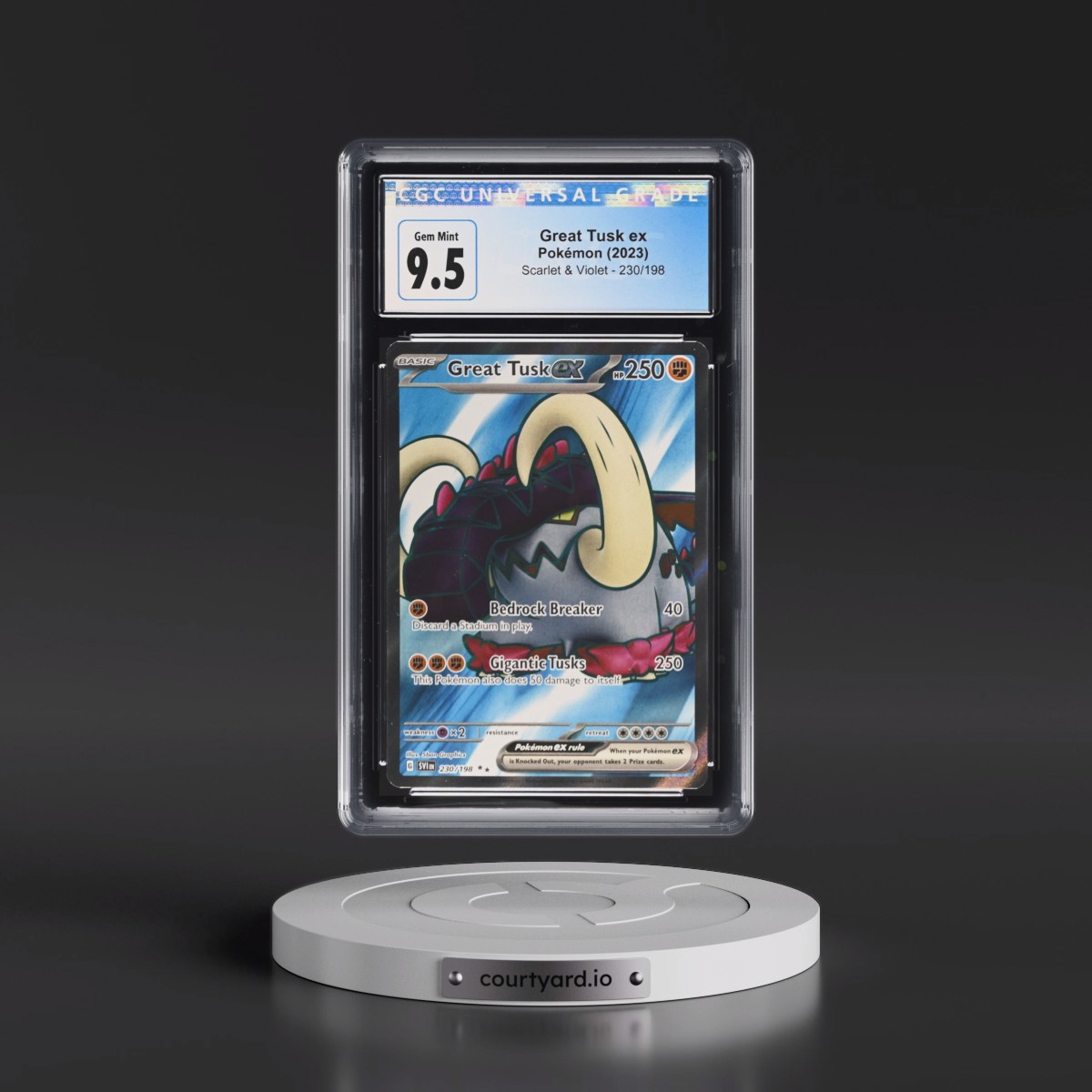 2023 Pokémon Svi EN-Scarlet & Violet #230 Great Tusk EX - Holo Ultra Rare (CGC 10 GEM MINT)